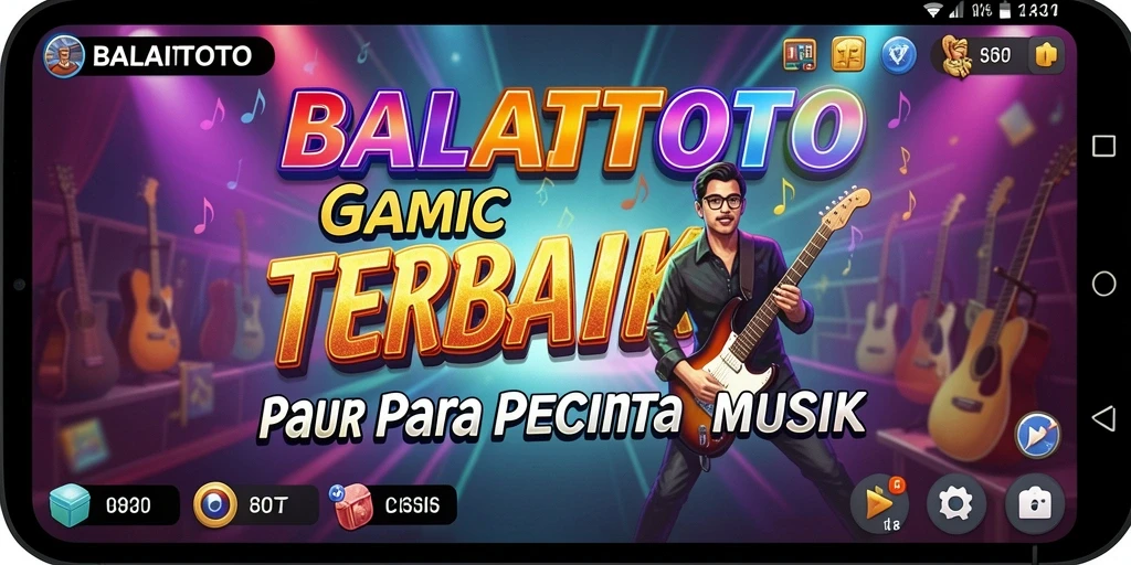 Tampilan gameplay BALAITOTO dengan aksi musik yang seru.