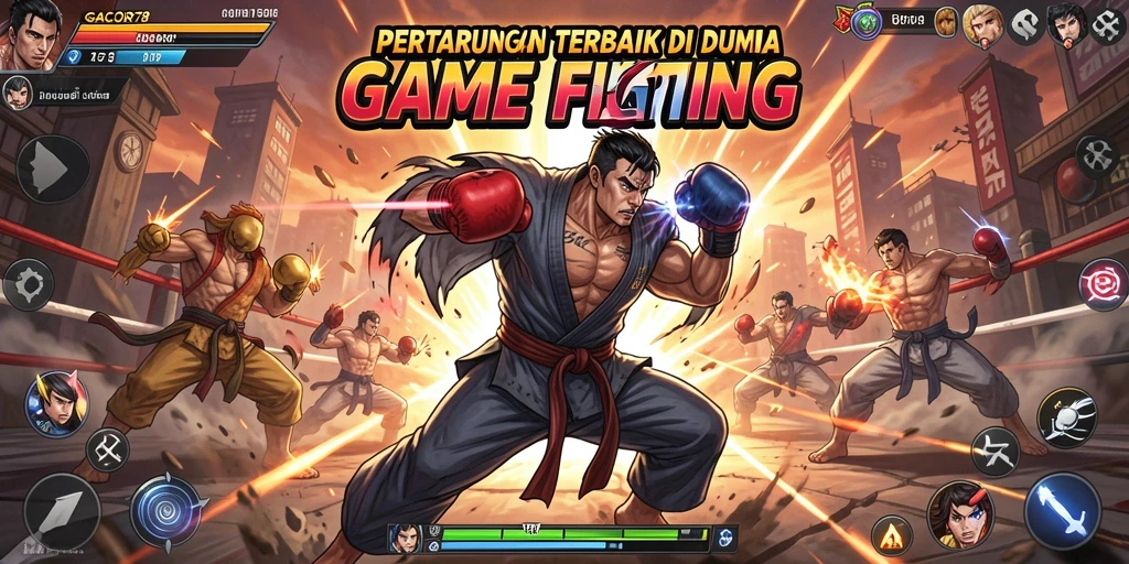 Screenshot gameplay GACOR78 dengan pertarungan seru antara karakter.
