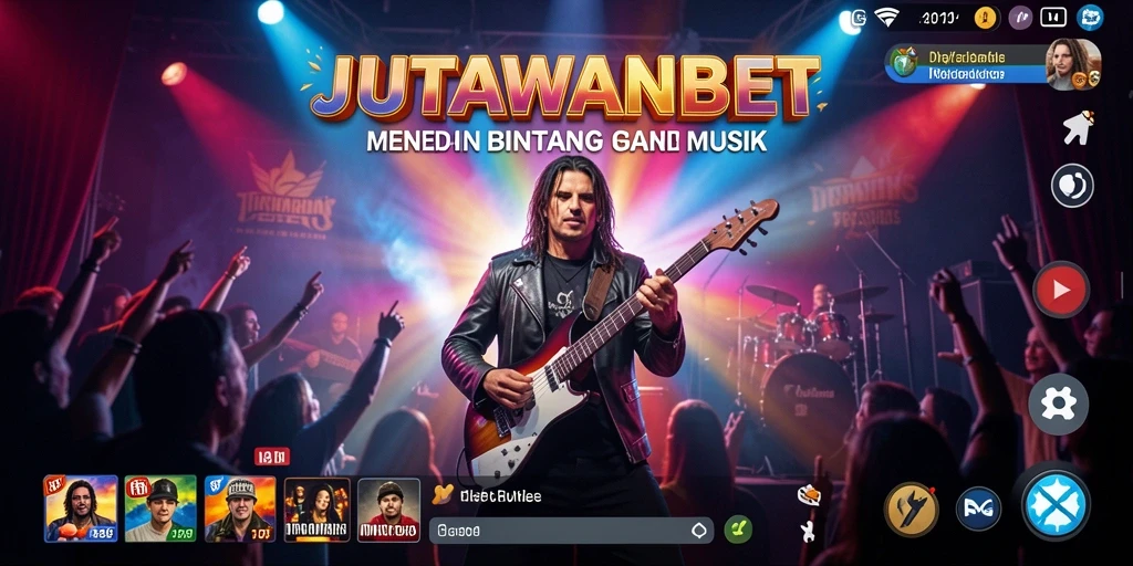 Tampilan gameplay seru dari JUTAWANBET yang menampilkan tantangan musik.