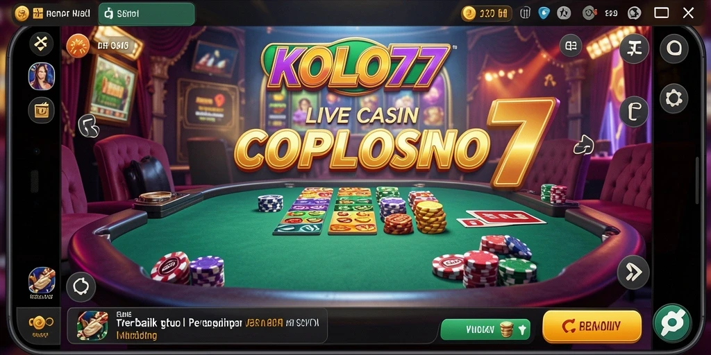 Screenshot utama KOPLO77 menampilkan suasana bermain Live Casino yang mengesankan.