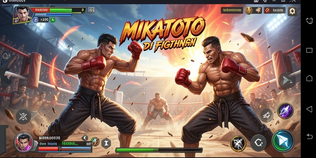 Gameplay MIKATOTO yang seru dan intens dalam pertempuran Fighting