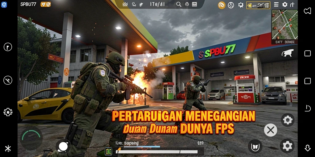 Tampilan gameplay seru dan menegangkan di SPBU77.
