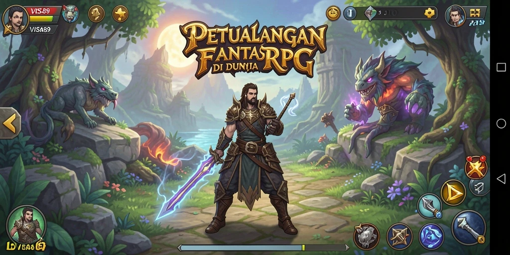 Tampilan gameplay RPG yang menarik dari VIS89.